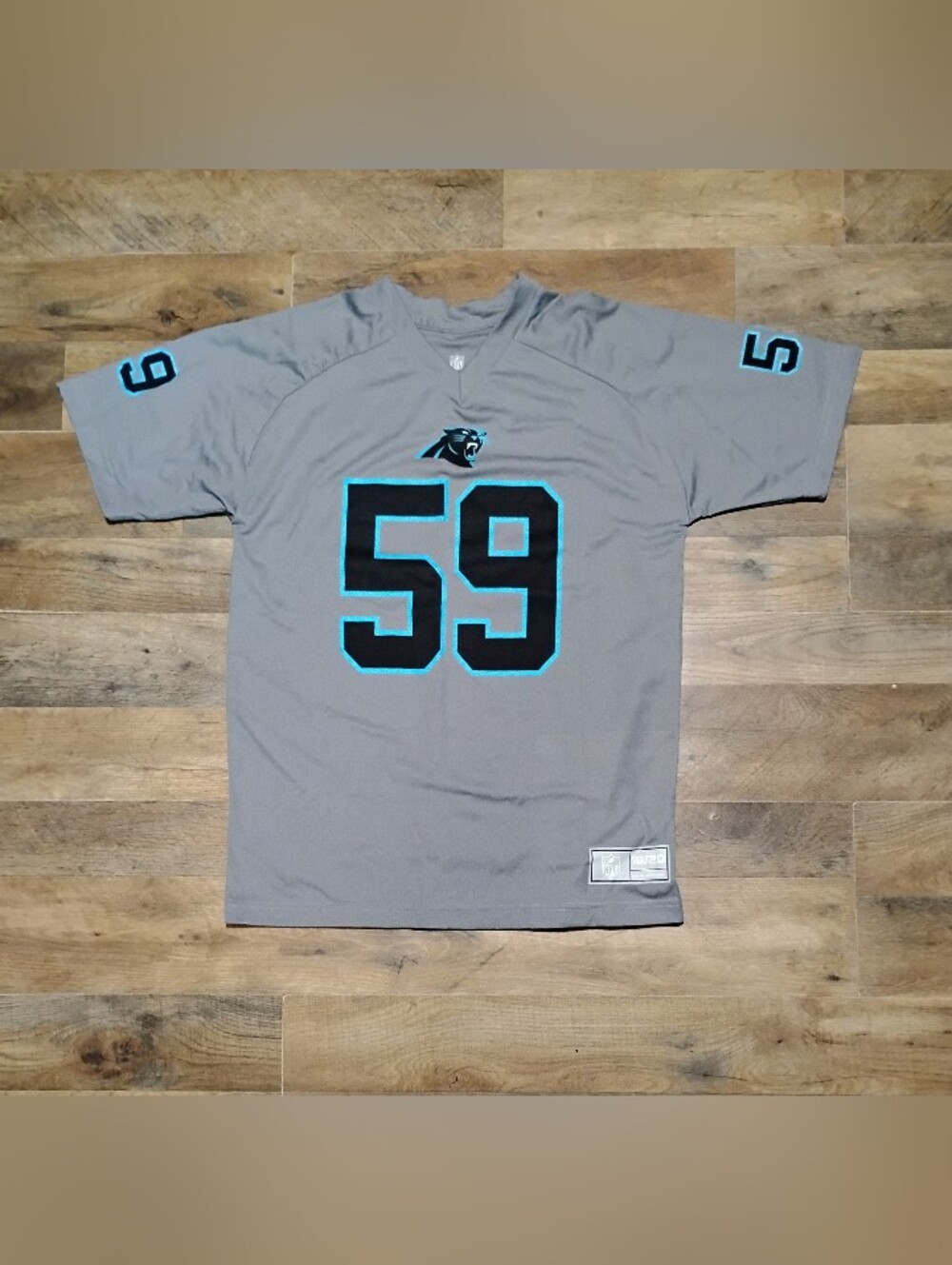 NFL Carolina Panthers Kuechly #59 Gray Football Jersey Boys Size: X/L 18/20